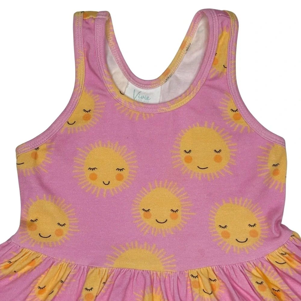 Pink Sun Patterned‎ Dress